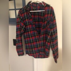 Vermont Flannel Company Red and Blue Plaid Button-Down Shirt - Women